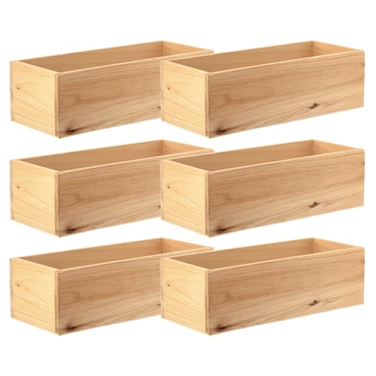 6 Pack: 12" Wooden Box by Make Market®
